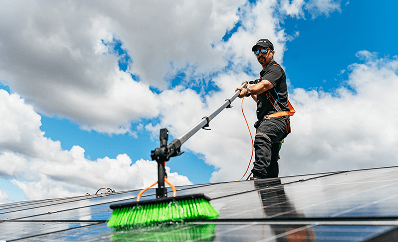 Cleaning solar panels
